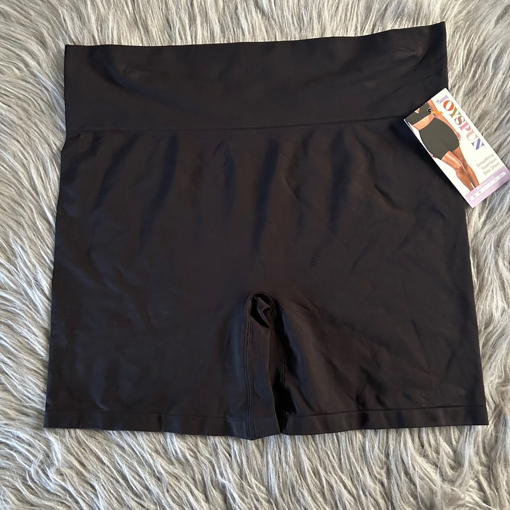Joyspun Seamless Smoothing Bike Short Womens Size 3X Black Shapewear Shaping